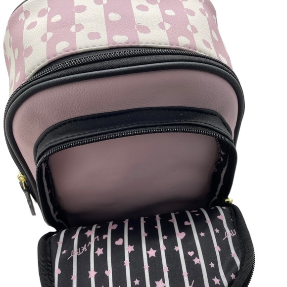 Luv Betsey by Betsey Johnson Mini Backpack Pink Quilted Heart Striped Polka Dot main image 6